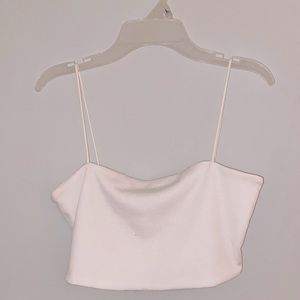 shein white cropped top